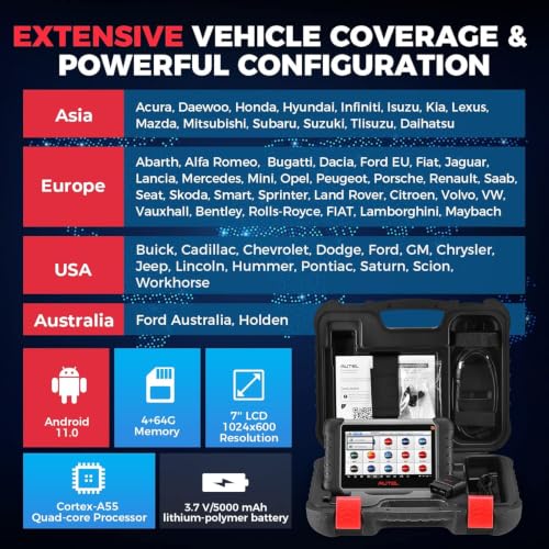 Autel Scanner MaxiCOM MK808S-TS: All Systems Bidirectional OBD2 Scan Tool