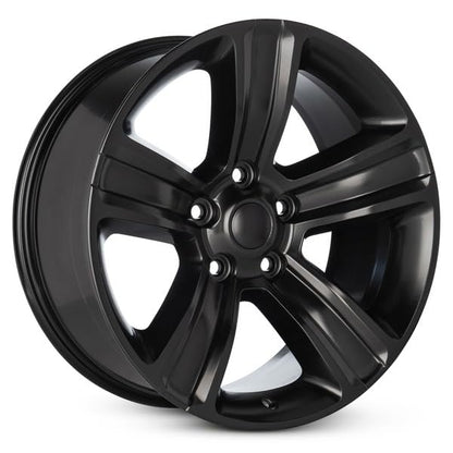 20x9 in Aluminum Wheel Rim 5 Lug 139.7mm 19mm Offset 77.8mm CB| Painted Satin Black finish Fits 2016-2022 Dodge Ram 1500 | New OEM Replacement | 1UB18RXFAB - size: 20x9 - OEM Replacement