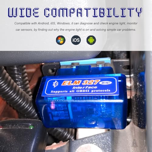 2PCS ELM327 OBDⅡ Car Auto Diagnostic Scanner, Mini OBDII Professional Bluetooth Scan Tool and Code Reader, Wireless Interface OBD2 Auto Diagnostic Tool for Android and iOS