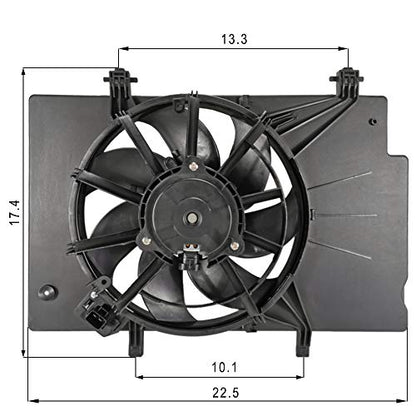 FD04 Radiator Electric Fan Assy for Ford Fiesta 2011-19 BE8Z8C607A