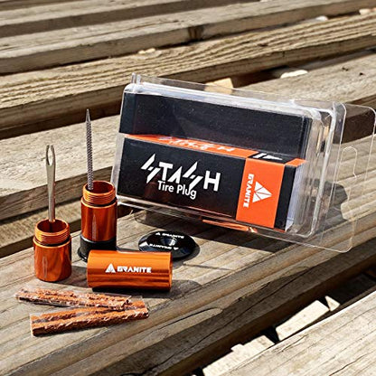 Granite Stash Tubeless Flat Tire Repair Kit (Orange) - color: Orange