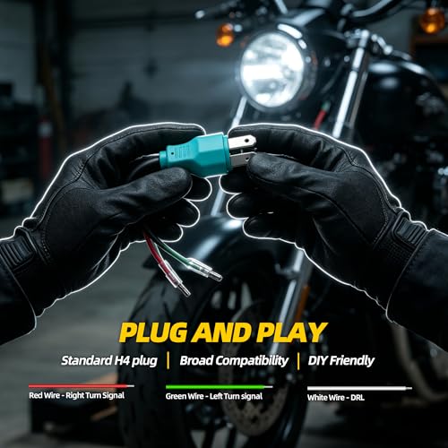 5.75 5-3/4 LED Headlight, Fits Sportster Iron 883, Dyna Street Bob, Indian Scout Bobber - Super Bright High Low Beam Projector Headlamp with V-Shape DRL, Waterproof Plug & Play Upgrade - color: 5.75 Inch Kingkang Style