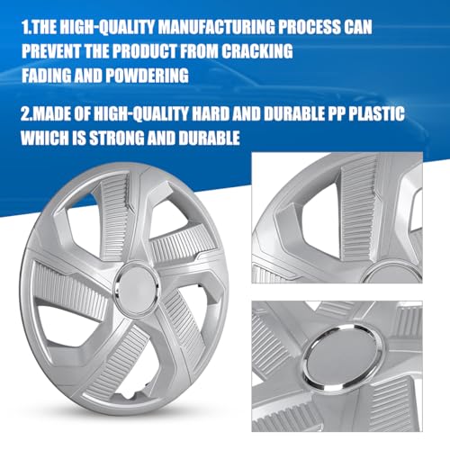 Winjet 14'' Universal Hubcaps Steel Wheel Rims Cover Set of 4,Wheel Rim Covers for Standard 14" Steel Wheels,Snap-On,Auto Tire Replacement Exterior Cap(14 Inch,PP Material,Lacquer) - color: Lacquer(5180-B-14), size: 14 inch