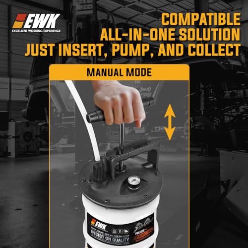 EWK 8L Heavy Duty Manual Oil Extractor Change Pump - size: 8L (With Reinforced Tank)