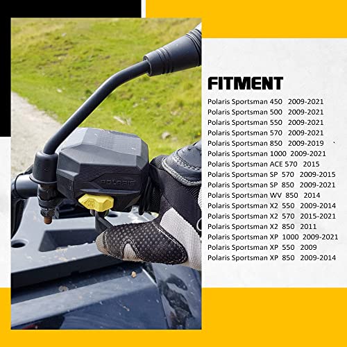 Thumb Throttle Lever, ATV Thumb Throttle Control Extender, Black - color: Black
