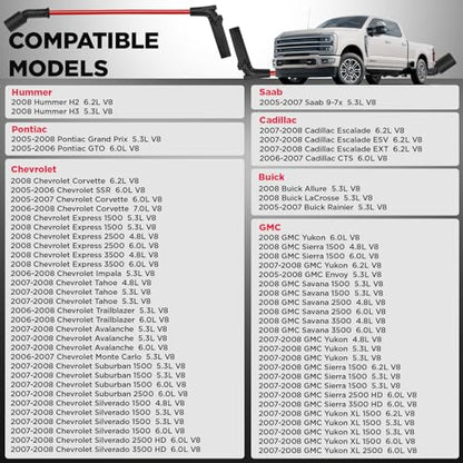 BDFHYK 41-962 Spark Plugs & 9748RR 48322 Spark Plug Wires, High performance Spark Plug Wire Set Compatible With Buick Compatible With Cadillac