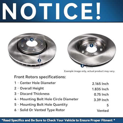 Detroit Axle - 8pc Brake Kit for Toyota Corolla Matrix Pontiac Vibe - size: 8PR3200021/kit