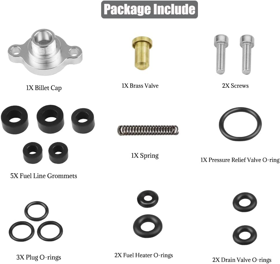 Fuel Pressure Regulator Blue Spring Kit Compatible with Ford 7.3L Powerstroke Diesel 1999-2003