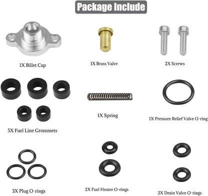 Fuel Pressure Regulator Blue Spring Kit Compatible with Ford 7.3L Powerstroke Diesel 1999-2003