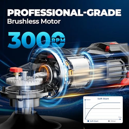 Dong Cheng 20V Brushless Cordless Polisher Kit, 6" Pad, 1 x 4.0Ah Battery