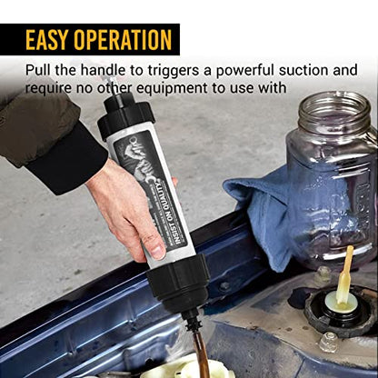EWK 350cc Automotive Fluid Syringe Extractor with Hose for Car Fluid Extraction - size: 350 ML