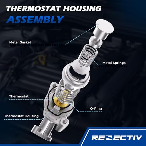 Upgraded Aluminum Engine Coolant Thermostat Housing Assembly For Cadillac - color: 902-2121