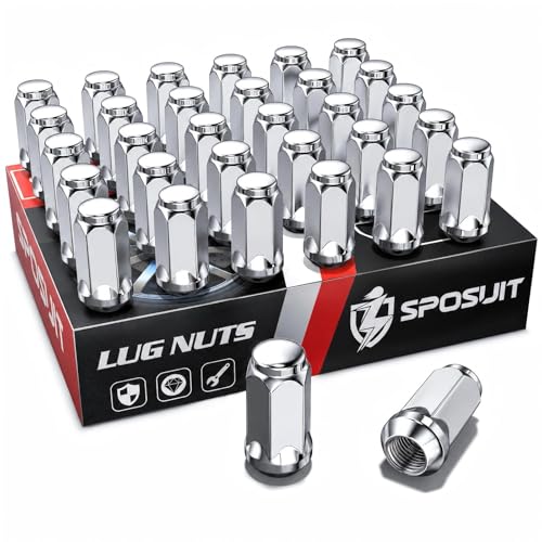 Sposuit 32 Pcs M14x1.5 Chrome Lug Nuts, 19mm Hex - Replacement for Ram - color: Chrome, size: M14x1.5, style: 32 Pcs HexDrive