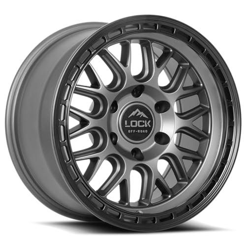 LOCK OFFROAD ONYX-7969MGMBR 17X9-6X139.7 1et - Matte Grey with Matte Black Ring - color: Matte Grey with Matte Black Ring, size: 17X9 - 6X139.7 1et