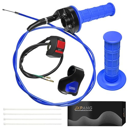 Universal Mini Bike Throttle Assembly&Cable Kit | Direct Replacement for Coleman BT200X,CT200U/EX,MB200&Predator 212cc/196cc Engines | Fits Most 7/8" Handlebar Mini Bikes with Cruise Control (Blue) - color: Blue