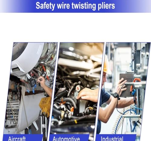 6" Reversible Safety Wire Twist Pliers, Aircraft Wire Pliers Aviation Reversible Wire Twister Tool Industry Grade Electrical Pliers Auto Lock Fuse Pliers