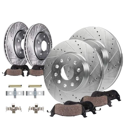 Detroit Axle - 8pc Brake Kit for 2016 2017 2018 2019 Cadillac ATS - size: 8PR53559/KIT