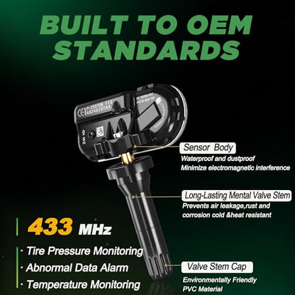 TPMS(Tire Pressure Sensor) 433Mhz with Ram 1500/Ram 2500 (4PCS)