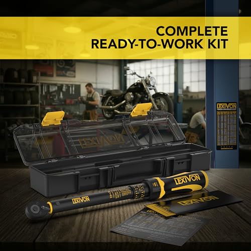 LEXIVON Torque Wrench, 1/4-Inch Drive, Dual Scale 30-250 IN-LB (3.4-28.2 N·m), Premium Rubber-Grip Handle, Deluxe Hybrid Case (LX-TW14) - size: 1/4"DR. 30–250 IN-LB