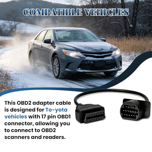 OBD1 to OBD2 Adapter Cable for Mazda, 17 Pin OBD1 to 16 Pin OBD2 - size: 17 Pin OBD1 to 16 Pin for Mazda