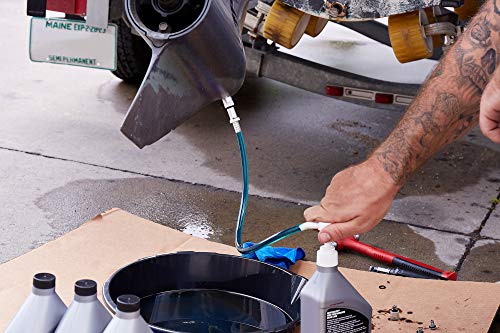Slippery Pete - Lower Unit Gear Oil Pump for Standard Quart Bottles, Includes 3/8 inch Metal Swivel, 8mm and 10mm Adapters Fit Most Marine Boat Outboard Motors (NOT COMPATIBLE WITH VOLVO PENTA) - size: 28mm