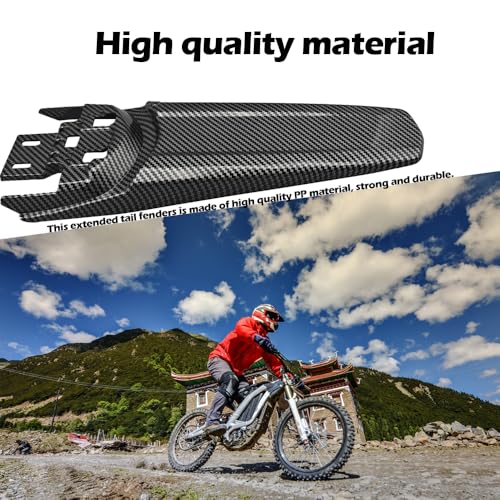 Extended Rear Fenders Longer Tail Guard for Surron Light Bee X/S and Segway X160/X260 (Carbon Fiber Pattern) - color: Carbon Fiber Pattern