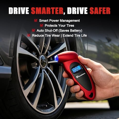 Digital Tire Pressure Gauge,Accurate Cars Air Gauge 150 PSI,2 Pack - color: Red(2PK), size: 2 Pack