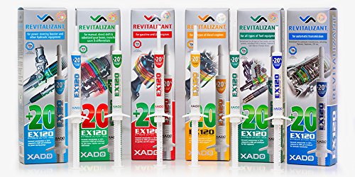 XADO Power Steering Fluid Oil Additive EX120 - Metal Repair Conditioner and Revitalizant for Steering Wheel Booster and Hydraulic Equipment - Protective Fluid Treatment from Wear (Syringe, 8 ml)