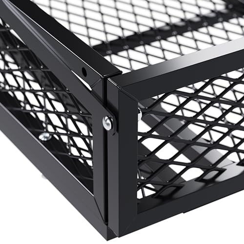 HECASA Universal Front Rear Cargo Basket Compatible with ATV Drop Storage Rack Cargo Carrier Steel