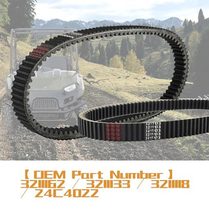 KARSEE Drive Belt 24C4022 3211133 Compatible with Polaris Ranger 800 700 RZR 800 2011-2014 3211162 3211118 Carbon Cord CVT Belts - size: Polaris Ranger 800 700 3211133