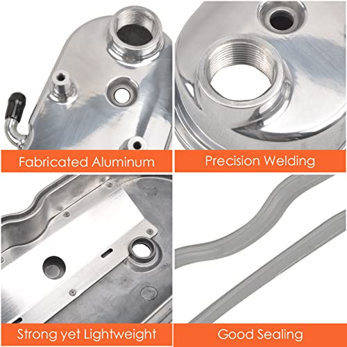 Fabricated Aluminum Engines Valve Covers with Coil Mounts - color: Polish, size: GM LS1-LS6