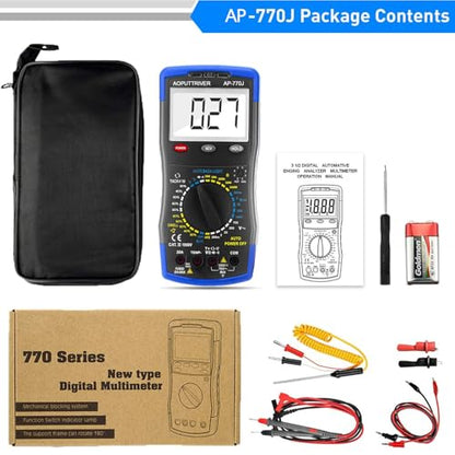 Digital Multimeter Automotive Engine Analyzer 3-1/2 Manual Ranging 20A DMM