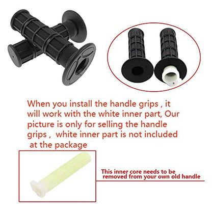 FLYPIG Universal 22mm 7/8" Motorcycle Handlebar Grips Bike Grips Non Slip Rubber Hand Grips for Honda Yamaha Suzuki Kawasaki KLX CRF YZF XR Polaris Arctic Cat Off Road Dirt Bike Handle Grips - color: black