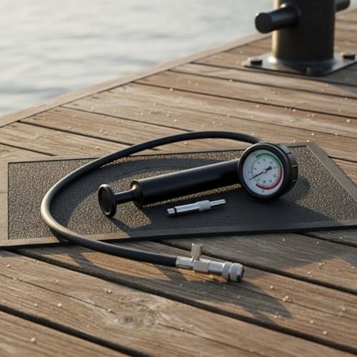 Gearcase Pressure Tester Compact Design Gearbox Pressure Test Kit Quick Disconnect Engine Analytical Tool for Boat Owners, Full Set Gearbox Leak Detector