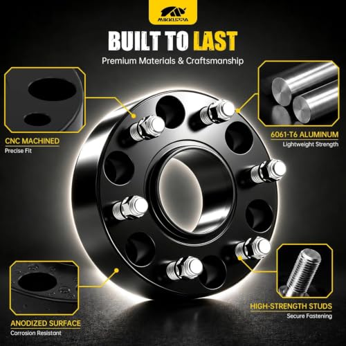 MIKKUPPA 2 Inch 6x5.5 Wheel Spacers for Chevy Silverado GMC Sierra, 4PCS - size: 2"-6x5.5-Hub Bore 3.07"
