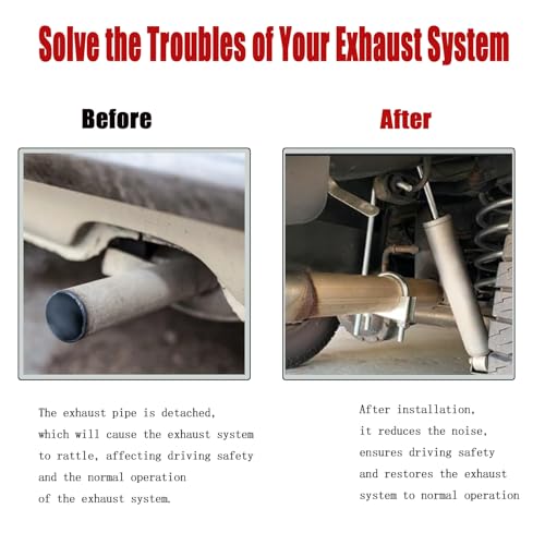 Exhaust Clamp With Hanger Fits 3" Exhaust Pipe, 2 PCS - style: 2 PCS