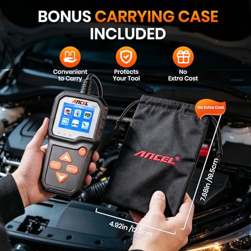 ANCEL BA301 6V 12V Car Battery Tester, 100-2000 CCA Automotive Load Tester Alternator Tester Auto Digital Battery Analyzer Cranking and Charging System Test Tool for Motorcycle Car Boat Truck SUV ATV - size: BA301