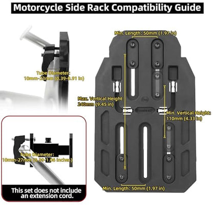 Rhinowalk Motorcycle Saddlebag 35L Waterproof, Quick Release Motorbike Side Bag, Universal Fit Motorcycle Side Bag (1-Piece) - color: Black 35L