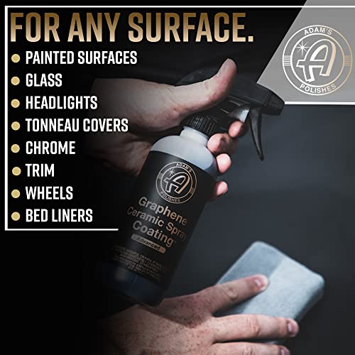 Adam's Advanced Graphene Ceramic Spray Coating Kit - 18+ Months Sprayable Graphene Oxide Ceramic Coating for Cars, Boats, RV's & Motorcycle - Adds Extreme Gloss, Depth, Shine & Protection - style: Advanced Combo Kit
