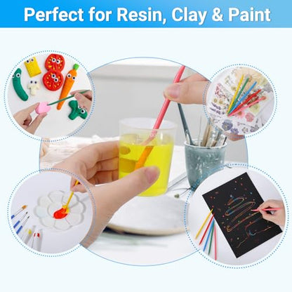 Gartful 90PCS Epoxy Mixing Cups Kit, 40PCS 100ml Disposable Graduated Cups Transparent Scale Cups with 50 Pack Pointed Stirring Sticks for Paint Mixing, Jewelry Making, Liquid Measuring - color: Clear cups+point stick, size: 100ml