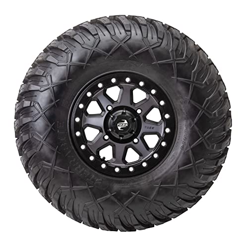(4 Pack) 4/137 Tusk Uinta Beadlock Wheel 15x7 4.0 + 3.0 Gunmetal/Black For Can-Am Maverick X3 DS Turbo RR 64 Inch 2022-2024