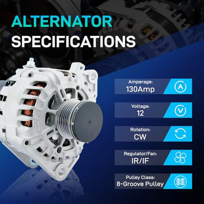 BDELI 7791N New Alternator Fit for Ford F150 97-01 Expedition E-Series 5.4 - size: 7791