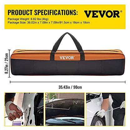 VEVOR Rods Dent Removal Kit, 20 Pcs Paintless Dent Repair Rods, Stainless Steel Dent Rods, Whale Tail Dent Repair Tools, Professional Hail Dent Removal Tool For Minor Dents, Door Dings And Hail Damage - size: 20pcs