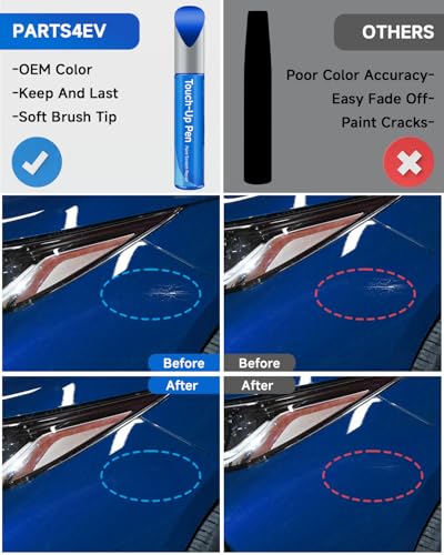 Touch Up Paint Compatible with Toyota Exact Match Touch Up Paint Car Scratch Repair (Blue Streak（8T7）) - color: Blue Streak（8T7）