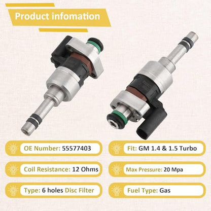 2016-2020 Malibu Equinox 1.5L & Cruze 1.4L Turbo Fuel Injectors