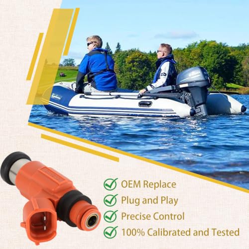 Compatible with/Yamaha 2000-2010 F115 115HP Outboard Fuel Injectors