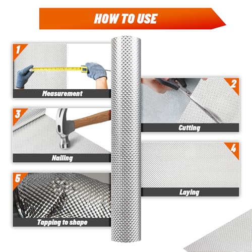 79" x 16" Exhaust Heat Shield Automotive with 20 Stainless Steel Cable Ties, Aluminum Muffler Heat Shield for Starter, Exhaust, Muffler, Engine - size: 79" x 16"