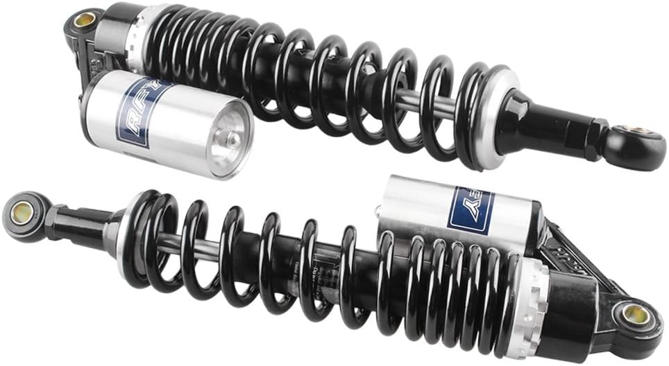 360mm Rear Shock Absorber Suspension Motorcycle ATV Quad 7mm Spring - color: Silver Black