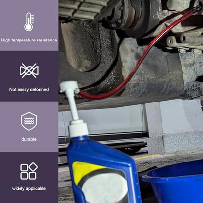 1 Set Transmission Fluid Pump Kit, 8cc Push-type Oil Transfer Pump, Anti-Clog Fluid Pump Automotive with 3/8" Swivel and 8mm 10mm Adapters for Oil WaterUniversal for Most Cars (White)
