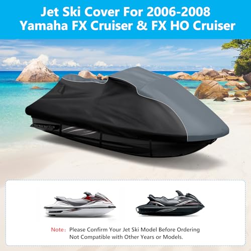 Jet Ski Cover for Yamaha FX Cruiser/FX HO Cruiser 2006-2008 Waterproof - size: For Yamaha FX Cruiser/FX HO Cruiser 2006-2008